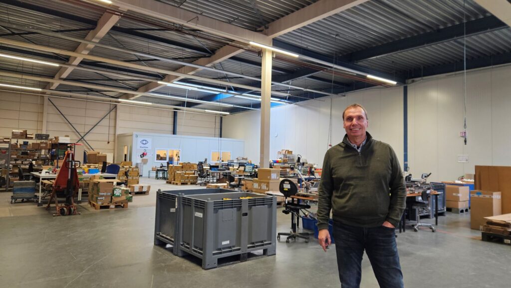 Gerrit-Jan Geertshuis in zijn productiehal in Apeldoorn
